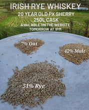 Load image into Gallery viewer, Irish Rye Whiskey - Cask Share. 3 x 700ml Cask Strength Bottles - Cask CS-03 - Filled 13/12/23