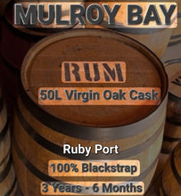 Load image into Gallery viewer, Cask R2 - MULROY BAY - Dark Rum - 100% Blackstrap Cane Molasses - Port Seasoned 50L Virgin Oak Cask - 500ml - Cask Strength 60%