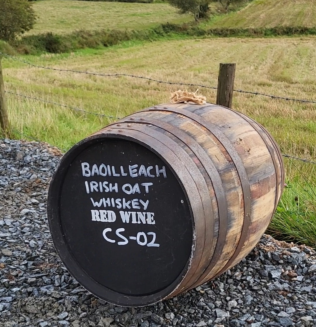 3 x 700ml - Bottle Cask Share - Irish Oat Whiskey - Oat - Malt - Rye - 128L Red Wine Cask - Cask CS-02 Filled 04/10/23