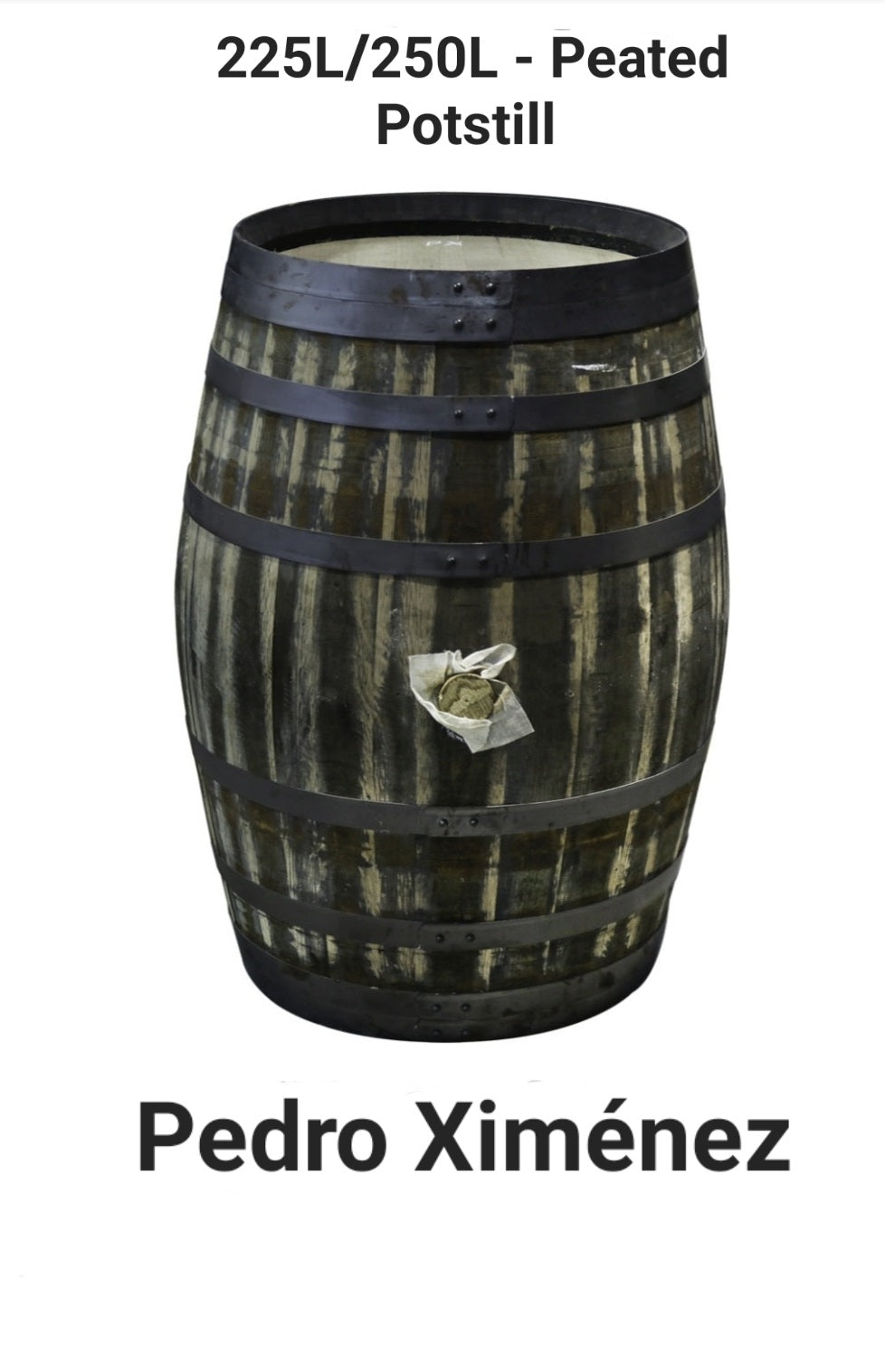 Peated Potstill Irish Whiskey - Cask Share.   9 x 700ml Cask Strength Bottles - Pedro Ximénez Sherry Cask - Filled 09/03/2025